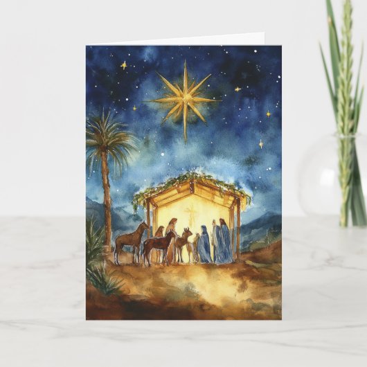 Erste Weihnachtsnachtsnachtsfeier Karte (Vorderseite)