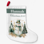 Erste Weihnachtsneuheit grün Santa Kleiner Weihnachtsstrumpf (Vorderseite)