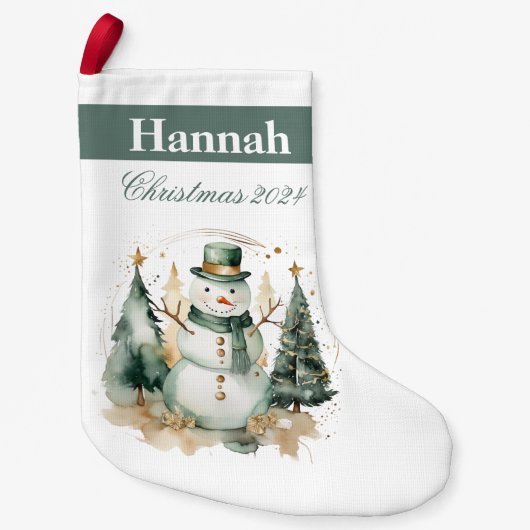 Erste Weihnachtsneuheit grün Santa Kleiner Weihnachtsstrumpf (Vorderseite)