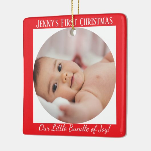 Erste WeihnachtsPersonalisiert Keramikornament (Links)