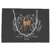 Erste Weihnachtsrentiere delikat 1 Foto Große Geschenktüte (Rückseite)