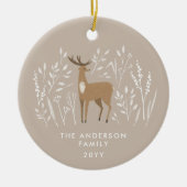 Erste Weihnachtsrentiere delikat 1 Foto Keramik Ornament (Vorne)