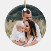 Erste Weihnachtsrentiere delikat 1 Foto Keramik Ornament (Hinten)