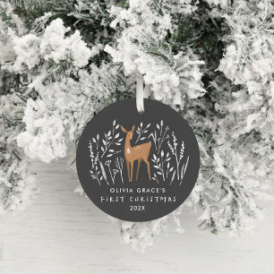 Erste Weihnachtsrentiere delikat 1 Foto Keramik Ornament