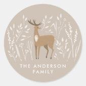 Erste Weihnachtsrentiere delikat 1 Foto Runder Aufkleber (Vorderseite)