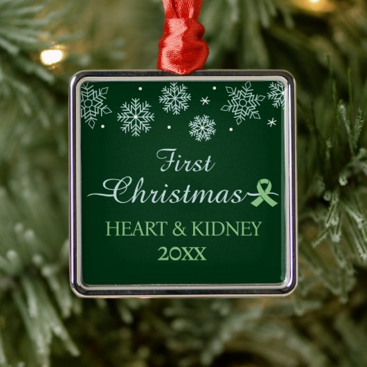 Erste Weihnachtsschneeflocke Custom Transplantatio Ornament Aus Metall (Baum)