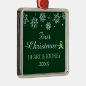 Erste Weihnachtsschneeflocke Custom Transplantatio Ornament Aus Metall (Rechts)