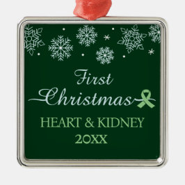 Erste Weihnachtsschneeflocke Custom Transplantatio Ornament Aus Metall