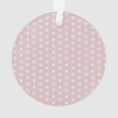 Erste Weihnachtsschneeflocken Foto Rosa Ornament (Rückseite)