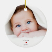 Erste Weihnachtsschrift 2 Fotos Ornament (Hinten)