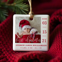 Erste Weihnachtsschrift Baby Birth Stats & Foto