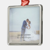 Erste Weihnachtsschrift Foto Signature Script Newl Ornament Aus Metall (Links)