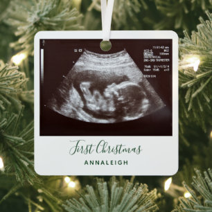 Erste Weihnachtsschwangerschaft Holiday Baby Scan Ornament Aus Metall