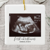 Erste Weihnachtsschwangerschaft Ultrasound Foto Cu Keramikornament