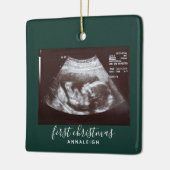 Erste Weihnachtsschwangerschaft Ultrasound Scan Cu Keramikornament (Links)