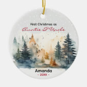 Erste Weihnachtstanten und Onkel niedlich Keramik Ornament (Vorne)