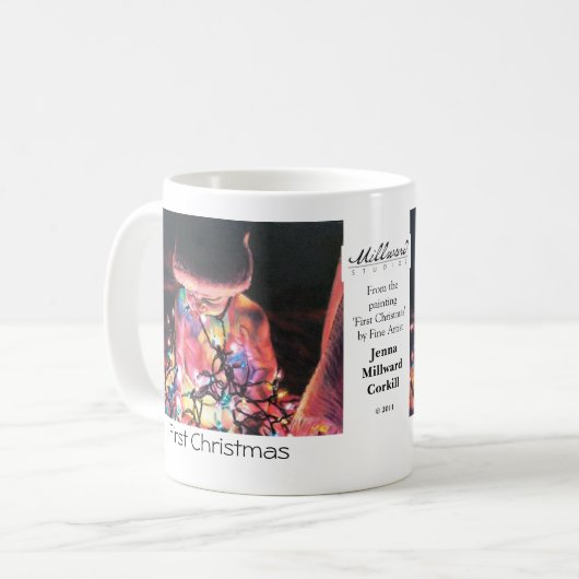 Erste WeihnachtsTasse mit ursprünglichem Kaffeetasse (Vorderseite Links)