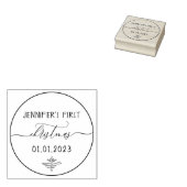 Erste Weihnachtsunterschrift Gummistempel (Stempel)