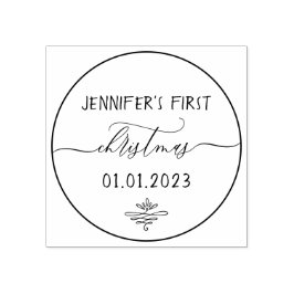 Erste Weihnachtsunterschrift Gummistempel