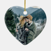 Erste WeihnachtsVerlobt Keramik Ornament (Hinten)