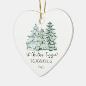 Erste WeihnachtsVerlobt Keramik Ornament (Links)