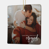 Erste WeihnachtsVerlobt Keramikornament (Links)