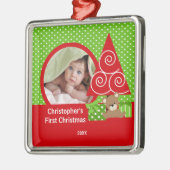 Erste Weihnachtsverzierungs-süßes Ornament Aus Metall (Links)