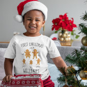 Erste Weihnachtszeit Adoptiert Custom Gingerbrett  T-Shirt