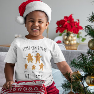 Erste Weihnachtszeit Adoptiert Custom Gingerbrett  T-Shirt