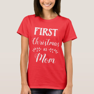 Erste Weihnachtszeit als Mama, die auf Weißtext ab T-Shirt