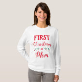 Erste Weihnachtszeit als Mama, die Roten Text ents T-Shirt (Vorne ganz)