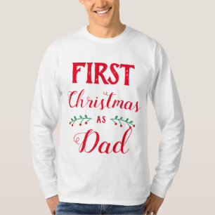 Erste Weihnachtszeit als Vater, die Roten Text ent T-Shirt