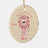 Erste Weihnachtszeit des Kindes (Mädchen - Löwe) Keramikornament (Rechts)