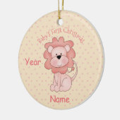 Erste Weihnachtszeit des Kindes (Mädchen - Löwe) Keramikornament (Links)