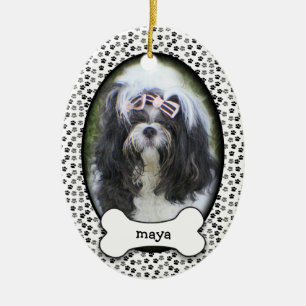 Erste Weihnachtszeit für Welpen ・ Adoptiert Hund ・ Keramik Ornament