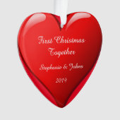 Erste Weihnachtszeit Gemeinsam 2019 Romantisches N Ornament (Vorderseite)