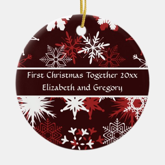 Erste Weihnachtszeit Keramik Ornament (Vorne)