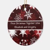 Erste Weihnachtszeit Keramik Ornament (Links)