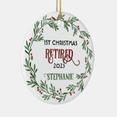 Erste Weihnachtszeit Keramik Ornament (Rechts)