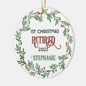 Erste Weihnachtszeit Keramik Ornament (Links)