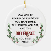 Erste Weihnachtszeit Keramik Ornament (Hinten)