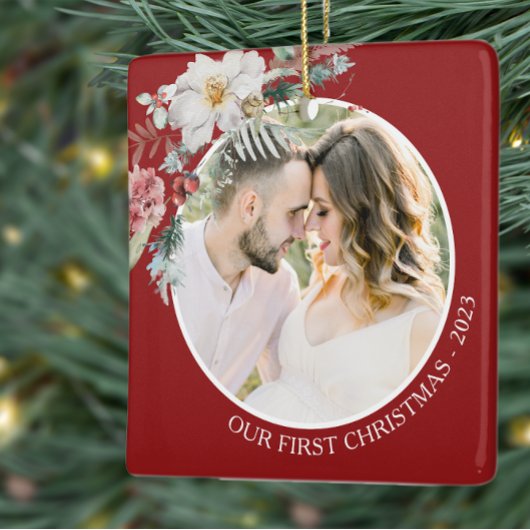 Erste Weihnachtszeit Keramikornament