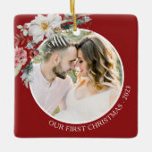 Erste Weihnachtszeit Keramikornament (Vorderseite)