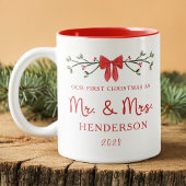 Erste Weihnachtszeit Mr. & Mrs. Custom Neu Kaffeetasse