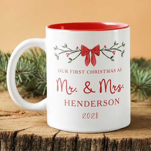 Erste Weihnachtszeit Mr. & Mrs. Custom Neu Kaffeetasse