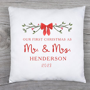 Erste Weihnachtszeit Mr. & Mrs. Custom Neu Kissen