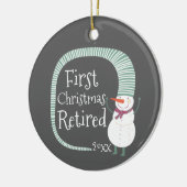 Erste Weihnachtszeit Personalisierter Niedlicher S Keramik Ornament (Links)
