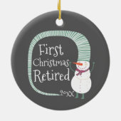 Erste Weihnachtszeit Personalisierter Niedlicher S Keramik Ornament (Hinten)