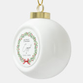 Erste Weihnachtszeit Verlobte Personalisierte Weih Keramik Kugel-Ornament (Rechts)