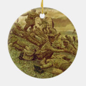 Erste Welle bei Omaha von Ken Riley Keramikornament (Hinten)